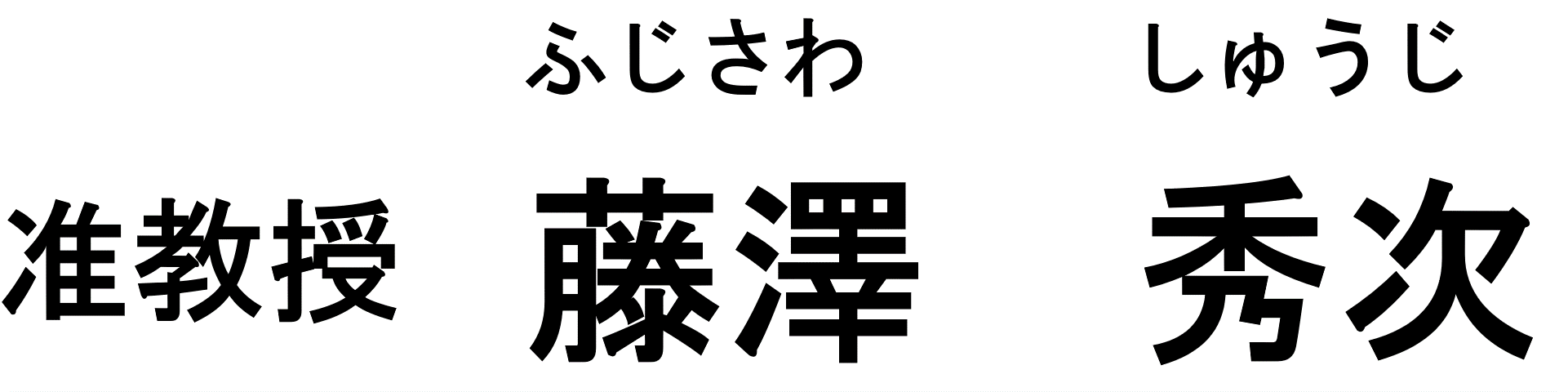 准教授　藤澤 秀次